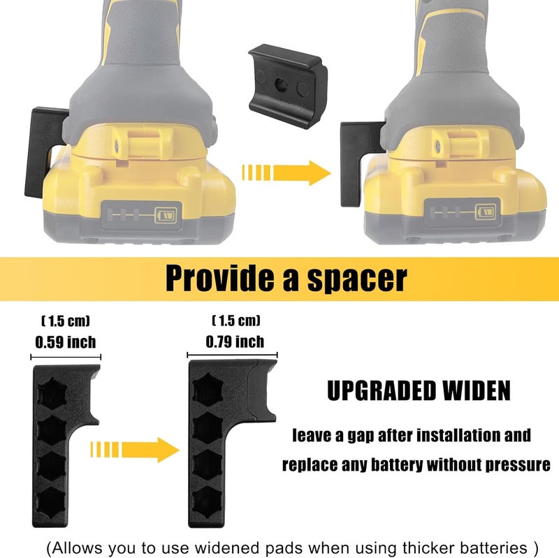 BPOPO Magnetic 1/4-Inch Hex Bit Holders Fit for Dewalt Wrox Cordless Impacts Screwdrivers,Powerful Magnet Drill Bit Holster Sleeve Organizer, Hex Screw Bit Storage on side of Power Drill,Left Side - Image 3